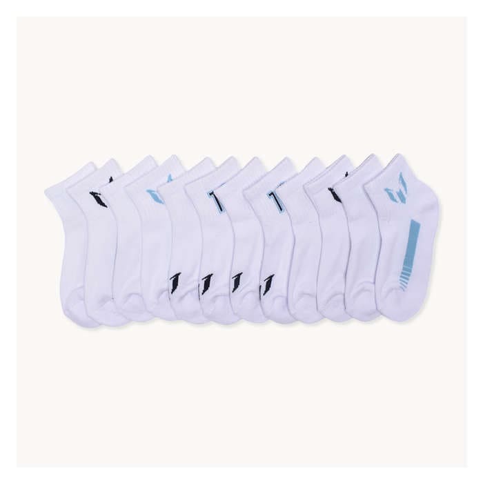 Kid Boys' Messi 6 Pack Quarter-Crew Socks